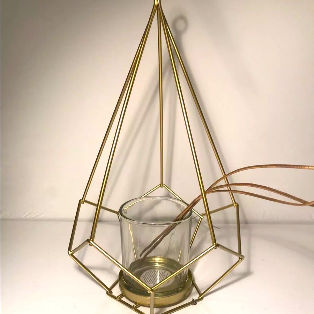 geometric Irrational Shape Metal Gold vase